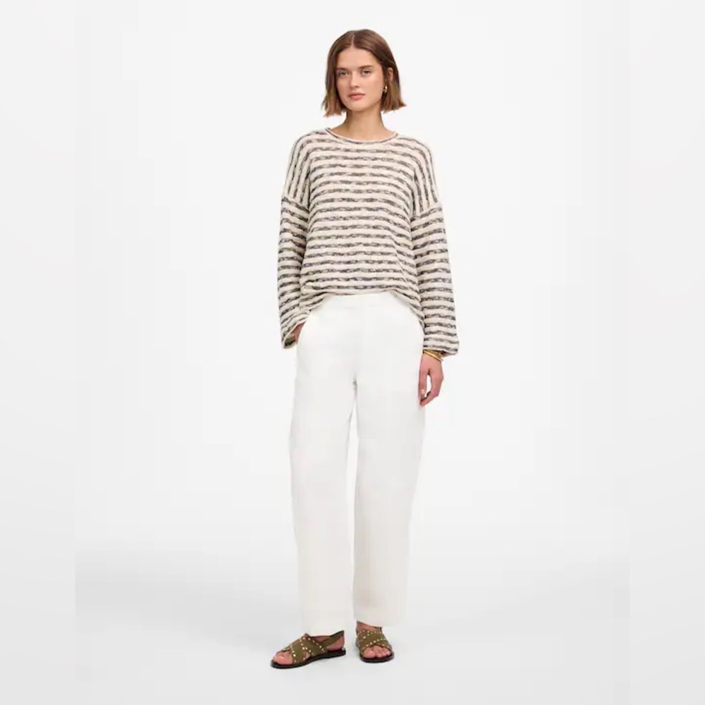 Madewell - Petite Pull-On Barrel Pants in 100% Linen